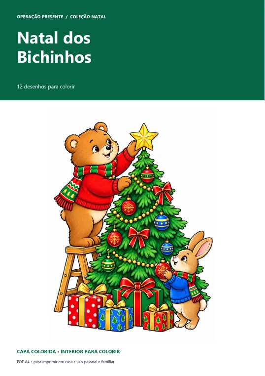 Capa do PDF Natal dos Bichinhos